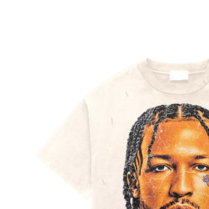 T-shirt à manches courtes pour homme, coupe classique, avec impression photo, 100% coton, col roulé, design uni, logo sur le devant - Product Image 4