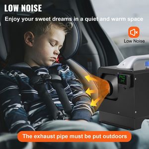 Riscaldatore ad Aria Diesel 8KW per Camion, Nero, con Display LCD e Telecomando, Tutto in Uno, 12V, Riscaldamento Rapido, Accessorio per Interni Camper - Product Image 6