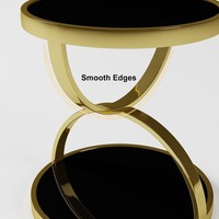 Table d'appoint moderne en acier, design hôtelier, faite à la main, avec plateau à coins arrondis, pour bureau, salon, salle de séjour