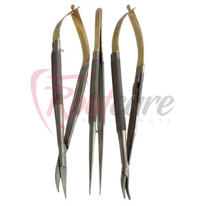 Kit d'instruments médicaux Castroviejo : Porte-aiguilles micro, Ciseaux et Pince à épiler – 3 outils de précision - Product Image 5