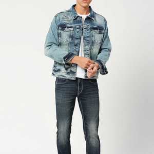 Chaqueta de Mezclilla para Hombre, Colección de Invierno, Marca Pure, Algodón Grueso, Diseño Floral, Ropa, Chaqueta Vaquera para Hombre - Product Image 5