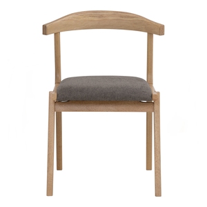 Silla de Comedor de Madera de Caucho Premium con Respaldo Ergonómico Curvo y Asiento Tapizado en Tela para Restaurante y Cafetería - Product Image 2