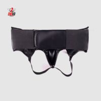 Protège-entrejambe de boxe OMIKA INTERNATIONAL Pro - Unisexe, en cuir résistant aux chocs, mousse haute densité, protection personnalisable avec logo