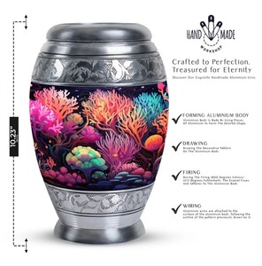Urna Funeraria de Aluminio Hecha a Mano con Diseño de Pavo Real, Urna Conmemorativa Plateada para Adultos, Urna Decorativa Clásica de Aluminio para Recuerdos - Product Image 5