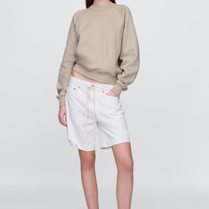 เสื้อสเวตเชิ้ตคอกลมผู้หญิงสไตล์ใหม่ ผ้าฝ้าย 100% พิมพ์ลายด้านหน้าตามสั่ง ระบายอากาศได้ดี สีพื้น แขนยาว สำหรับฤดูใบไม้ร่วง - Product Image 3