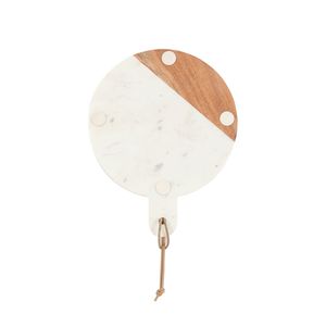 Planche à découper en marbre et en bois de qualité supérieure, surface de découpe durable pour la préparation des légumes, des fruits et de la viande - Product Image 2