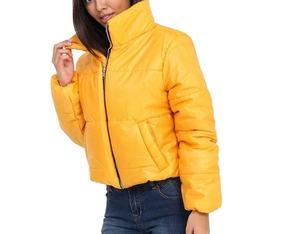 Chaqueta de Invierno para Mujer, Cuello Alto, Cierre de Cremallera, Transpirable, Acolchada, para Primavera, Verano, Otoño e Invierno, con Logotipo - Product Image 1