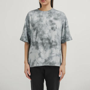 Camiseta clásica de verano para mujer, informal, con cuello redondo, manga corta, algodón suave, transpirable, cómoda, a la moda, ajuste relajado, para uso diario - Product Image 6