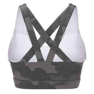 Women's High Support Plus Size Sports Bra with Front Logo Breathable Quick Dry Strappy Adjustable Straps Removable <b>Pads</b> for Yoga - Product Image 4