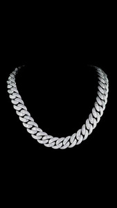 S925 Gold Plated Lab Grown Diamond Link <b>Chain</b> Necklace Hiphop Style Unisex Everyday Wear Fine <b>Chains</b> Jewelry - Product Image 3