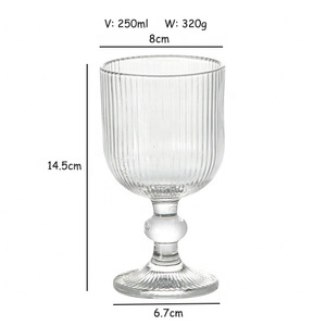 Chinese <strong>Glass</strong> <strong>Cups</strong> Manufacturers Vertical Stripe Wine <strong>Glasses</strong> Goblet <strong>Amber</strong> Purple <strong>Glass</strong> Wine <strong>Glasses</strong> for Bar Party or Wedding - Product Image 4