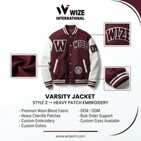 Vestes universitaires brodées sur mesure avec des patchs en chenille de qualité supérieure, tissu en laine durable, designs élégants, vestes pour hommes