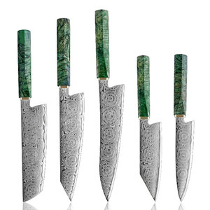 Juego de Cuchillos de Chef de Damasco de 67 Capas Hechos a Mano de Alto Rendimiento con Diseño de Última Generación y Mangos de Madera - Product Image 1