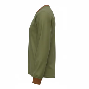 T-shirt de sport à manches longues pour homme, col rond, respirant, vêtements de sport décontractés, logo personnalisé, tee-shirt d'entraînement performant - Product Image 6