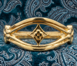 DIVYORO แหวนลายฉลุเคลือบทอง 22k สำหรับผู้หญิงแบบคลาสสิก - Product Image 4