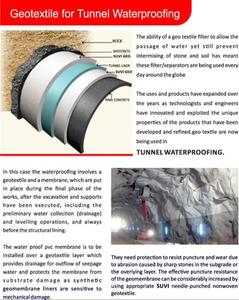 Géotextile non tissé pour l'étanchéité des tunnels, enduit de PVC haute résistance, imperméable, pour l'étanchéité des tunnels, usage industriel - Product Image 2