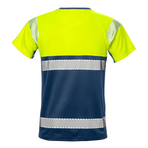 Camisetas de trabajo reflectantes de alta visibilidad para hombre con logotipo personalizado OEM, ropa de seguridad para trabajo en carretera y construcción. - Product Image 4