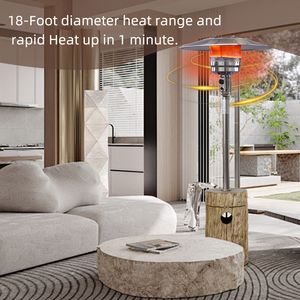 Chauffe-terrasse au propane de 48 000 BTU Terrafab Base avec réservoir de gaz interne, brun clair - Product Image 2