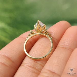 Anillo de Compromiso y Boda con Diamante Marquise de Alta Calidad, Certificado IGI, Diamantes Cultivados en Laboratorio, Oro Sólido de 14K, Anillos de Diamantes al por Mayor - Product Image 4