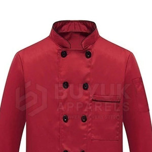 Chef <b>Coat</b> Heat Resistant Comfortable <b>Lightweight</b> Polyester/Cotton <b>Long</b> Sleeve Culinary Outfit Professional Restaurant Bar - Product Image 2