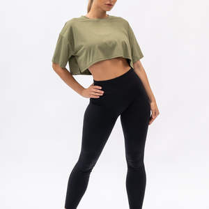 Top Corto a Cuadros Casual para Mujer, Ligero, Moderno, Suave, Elástico, Veraniego, Minimalista, con Tejido Acanalado, 100% Algodón, Anti-UV, Transpirable - Product Image 4