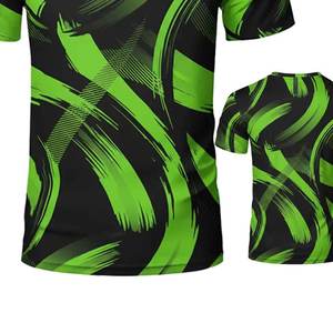 Camiseta de Manga Corta con Cuello Redondo para Hombre, Diseño Floral Personalizado, Corte Regular, Tejido de Poliéster, Impresión por Sublimación, Secado Rápido - Product Image 4