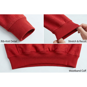 Sporty Style Polyester Lightweight Men’s Long Sleeve Hooded <b>Red</b> <b>Hoodie</b> Workout Quick Dry Breathable Athletic Training Running - Product Image 2