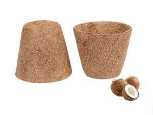Pot de semis en fibre de coco naturelle - Contenant de culture biodégradable pour pépinière et horticulture |   Fibre de noix de coco naturelle - Product Image 4
