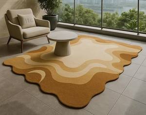 Tapis moderne 100% laine tufté à la main, tapis de salon fait main, taille personnalisée - Product Image 3