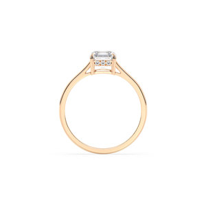 Bague de fiançailles avec halo caché en diamant HPHT CVD cultivé en laboratoire REYES, en or massif 14 carats, diamant en forme de larme, pour femme. - Product Image 5