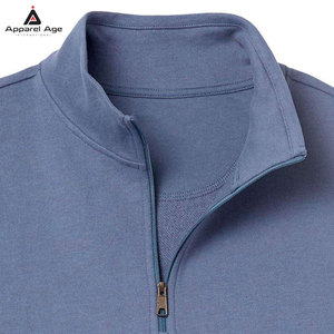 Sweat-shirts à demi-zip personnalisés de haute qualité, prix de gros, best-sellers, basiques, écologiques, pour hommes - Product Image 5
