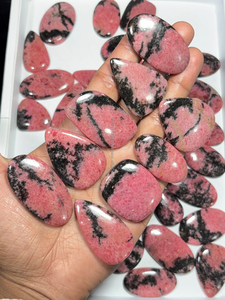 Cabochon de rhodonite naturelle de haute qualité 100% pierres précieuses en vrac polies pour accessoires de bijoux - Product Image 4