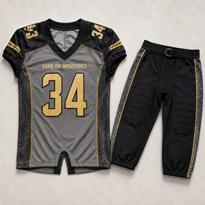 Sublimated Football Jersey With Padded Pants Breathable Polyester Team Wear Personalized Training Practice Match Uniform - Product Image 1
