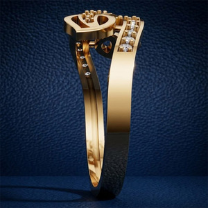 Anillo de Compromiso Clásico para Mujer con Tres Piedras Redondas de Diamante Cultivado en Laboratorio, Diseño de Hoja Infinita, Certificado IGI, Joyas RIZTA - Product Image 2