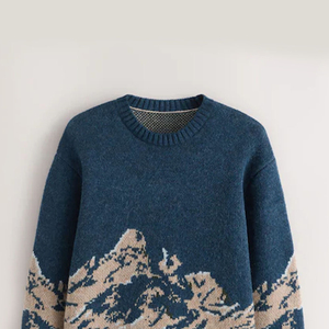 Pull en maille à col rond pour homme, coupe ajustée moderne, manches longues, tissu extensible doux, coupe confortable pour un usage décontracté ou professionnel - Product Image 4