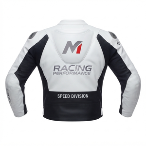 Men’s Cowhide Leather <b>Racing</b> <b>Jacket</b>/Chaqueta MotoCP Style CE Level 2 Armor Motorcycle Track Riding Protective Gear CE - Product Image 2