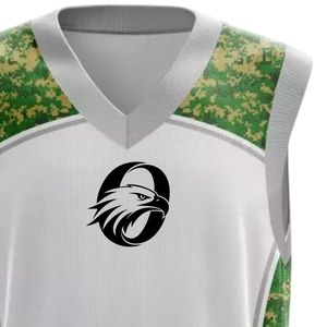 เสื้อบาสเก็ตบอลสีขาวเขียวแบบกำหนดเอง ชุดกีฬาทีมแบบไม่มีแขนเสื้อ น้ำหนักเบา ชุดกีฬาประสิทธิภาพสูง - Product Image 6
