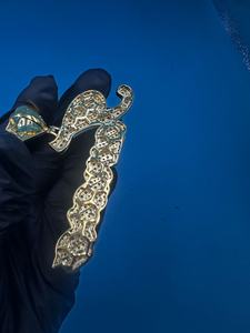 จี้ห้อยคอแบบสั่งทำพิเศษ ตัวอักษรชื่อ โลโก้ ประดับเพชร VVS มอยส์ซาไนต์ สไตล์ฮิปฮอป เงินแท้ 925 จี้ห้อยคอแบบสั่งทำพิเศษ จี้ห้อยคอตัวอักษรย่อ - Product Image 3