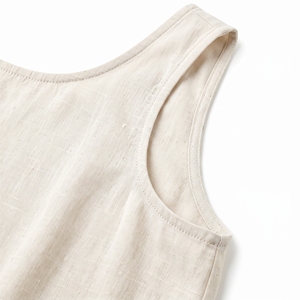 Débardeur d'été en mélange de lin tissé pour homme, respirant, décontracté, OEM ODM, vente en gros, logo personnalisé, faible MOQ - Product Image 6