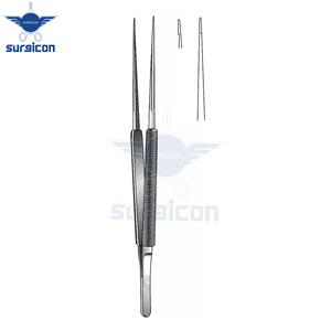 Pinzas de Sutura Microquirúrgicas Rectas de 18 cm / 7 Pulgadas con Punta Fina de 0.6 mm, Instrumento Microquirúrgico de Acero Inoxidable para Trabajo de Precisión - Product Image 3