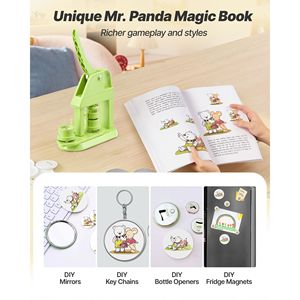 เครื่องทำปุ่มกดพลาสติก Mr. Panda Magic Book ขนาด 0.98 นิ้ว พร้อมอุปกรณ์ทำปุ่ม 500 ชิ้น ที่ตัดวงกลม และประแจหกเหลี่ยมสำหรับงานประดิษฐ์ - Product Image 6