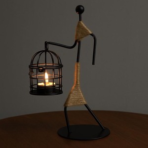 Portavelas de Hierro Forjado con Jaula para Decoración del Hogar, Forma Personalizada, Acabado Duradero - Product Image 3