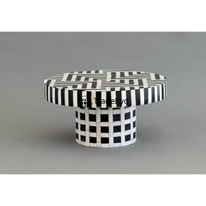 Soporte de Lujo para Tartas con Incrustaciones de Hueso, Hecho a Mano, Decoración para Exhibición de Postres para Bodas y Cenas en el Hogar por Tradebyd - Product Image 2