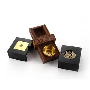 Mubkhar Árabe Portátil al por Mayor, Mini Quemador de Incienso de Madera, Quemador de Bakhoor Moderno para Coche, Oficina, Decoración de Escritorio, Mubkhar de Lujo - Product Image 4