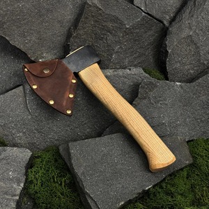 Hacha de Acero Forjada a Mano con Mango de Madera, Hacha de Supervivencia, Herramienta para Campismo al Aire Libre, Calidad DIY - Product Image 5
