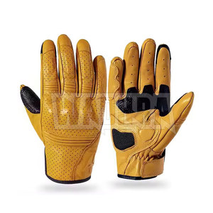 Gants de moto unisexes en cuir respirant, à séchage rapide, de haute qualité, antidérapants, pour usage sportif, fabriqués au Pakistan - Product Image 2
