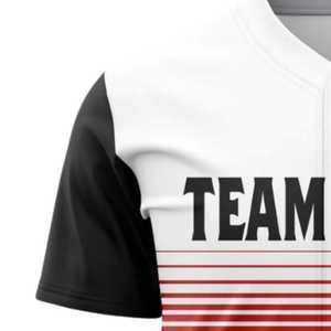 Camiseta de Béisbol para Hombre, Manga Corta, Diseño a Rayas con Bloques de Color, Cierre de Botones, Absorbe la Humedad, Poliéster, Uso Regular en Ropa Deportiva - Product Image 3