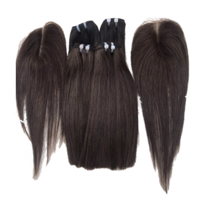 Vente en gros de cheveux raides colorés en os, cheveux humains raides noirs naturels pour femmes noires du Vietnam - Product Image 4