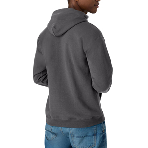 Sudadera con Capucha Gris Oscuro para Hombre, Corte Regular, Felpa de Algodón, Estilo Casual para Otoño, con Bolsillo Delantero y Capucha con Cordón Ajustable - Product Image 6