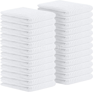 Venta al por mayor de paños de limpieza comerciales de algodón acanalado modelo 16x19, 32 oz, blanqueados, para restaurantes y cocinas, de Asian Indus - Product Image 4